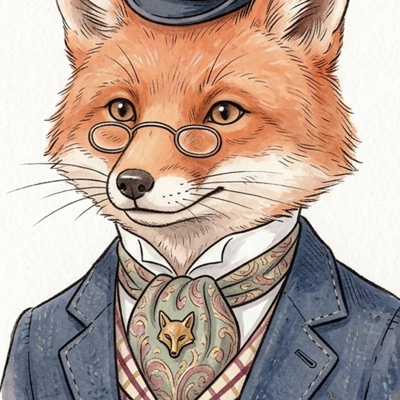 Fox Gentleman clipart
